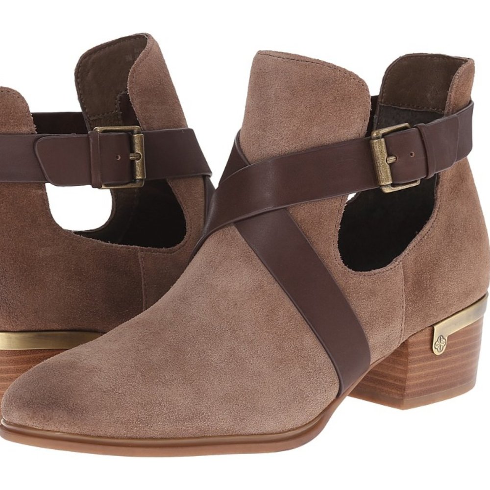 Isola Davan Ankle Boot - Havana Brown Alaska Suede Ankle Boots Size 10M